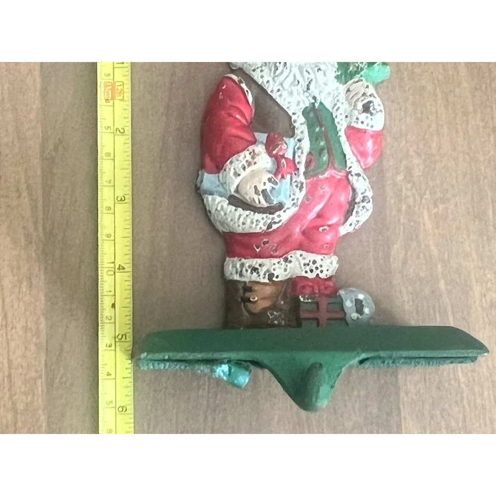 Vintage Rocking Horse Solid Cast Iron CHRISTMAS STOCKING Holder Hanger